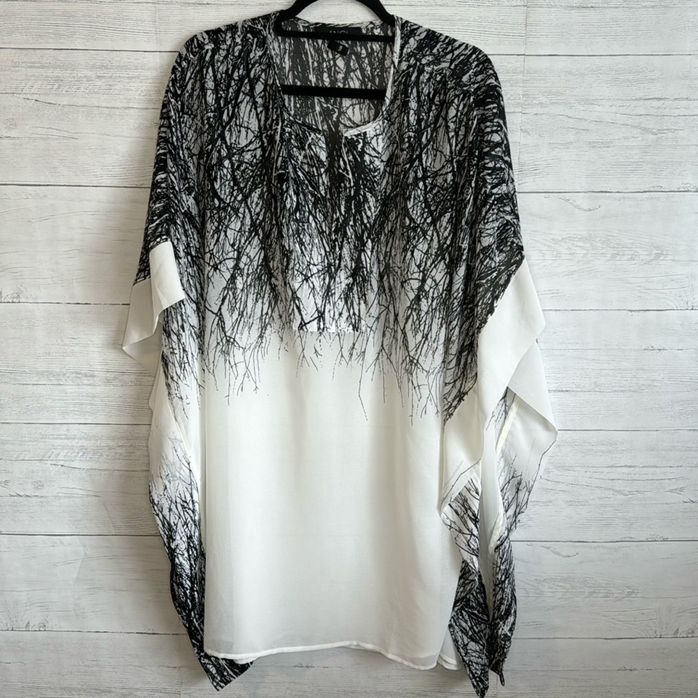 ANGL Sheer V-neck Blouse | SIZE M/L